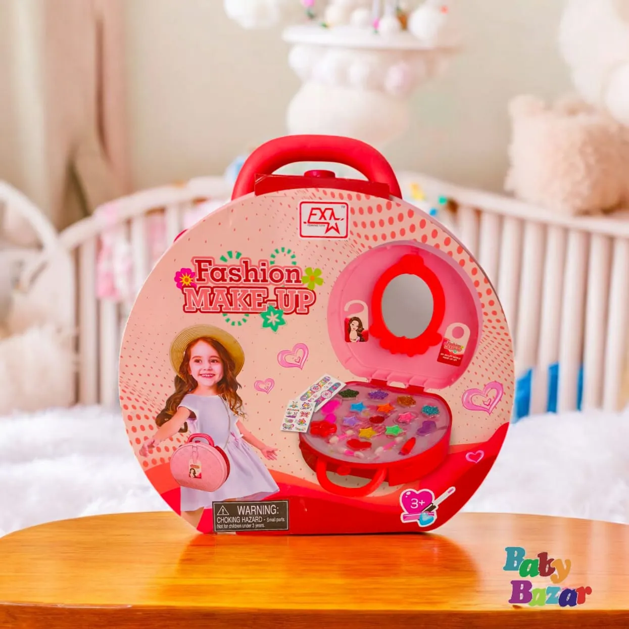 Kids Makeup Kit Beauty Set with Red Glitter Bag – High Quality Plastic