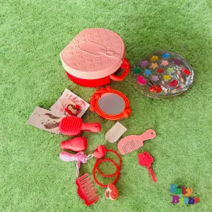 Kids Makeup Kit Beauty Set with Red Glitter Bag – High Quality Plastic