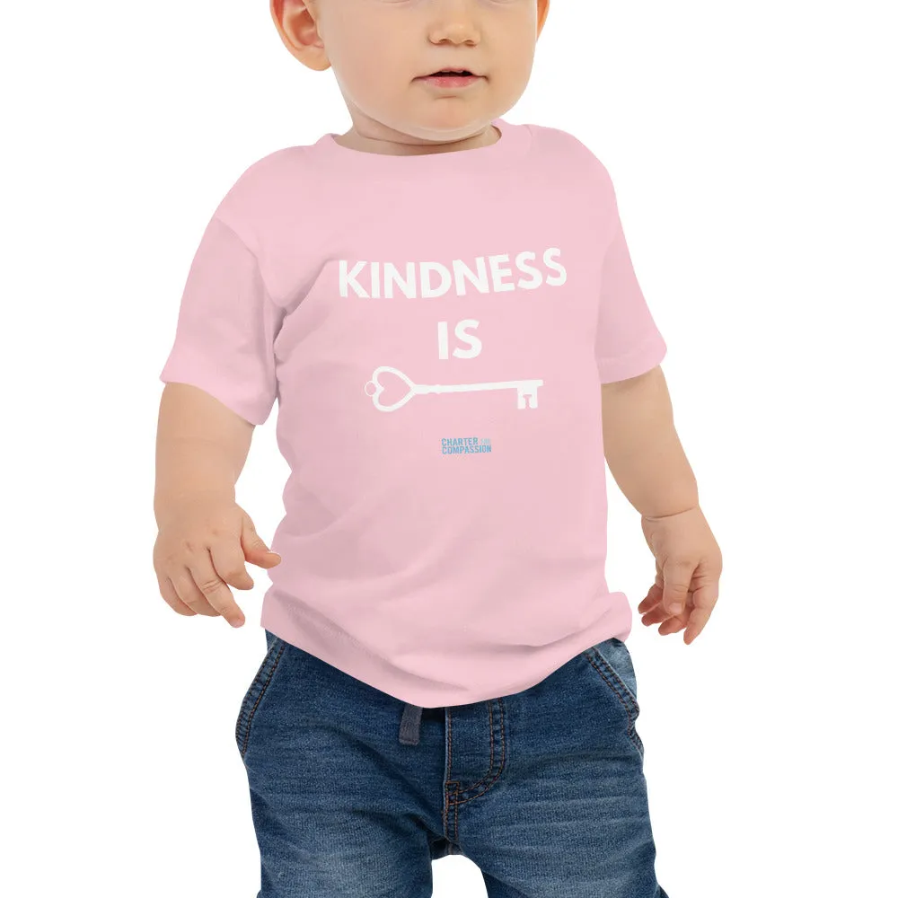 Kindness is Key - Baby Tee - White Print