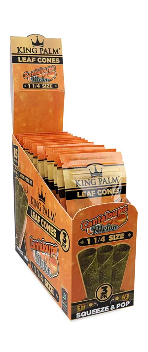 King Palm Leaf Cones 1 1/4 1g Cantaloupe Melon