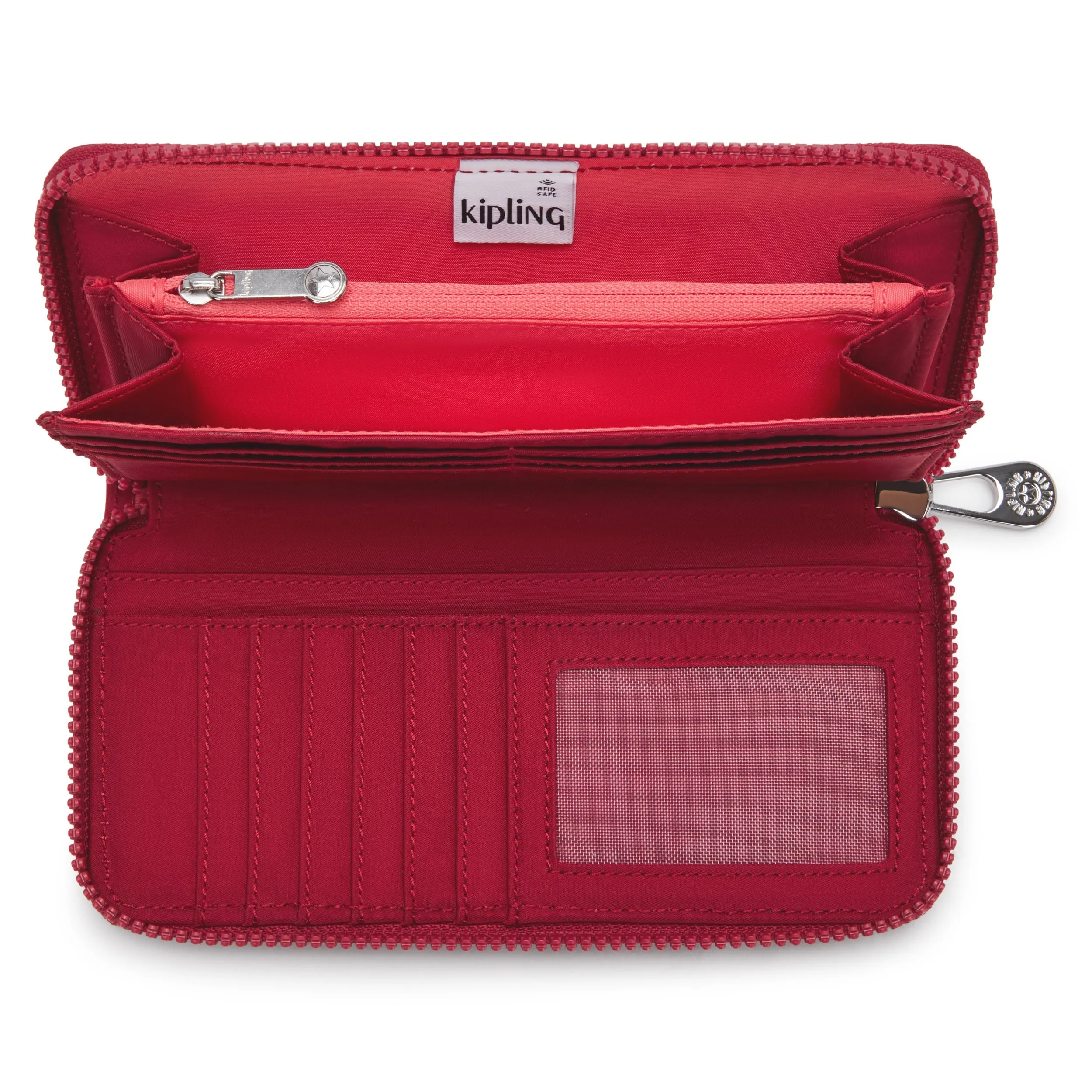 Kipling Money World Red Red Wine Large Wallet I5102-6SE