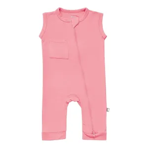 Kyte Baby Sleeveless Zippered Romper - Rose