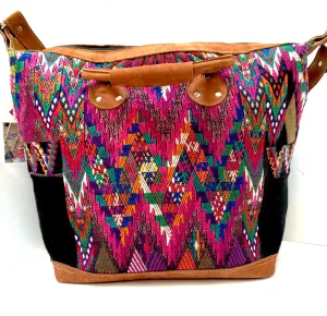 La Noche Huipil overnight bag L "Magenta Mama"