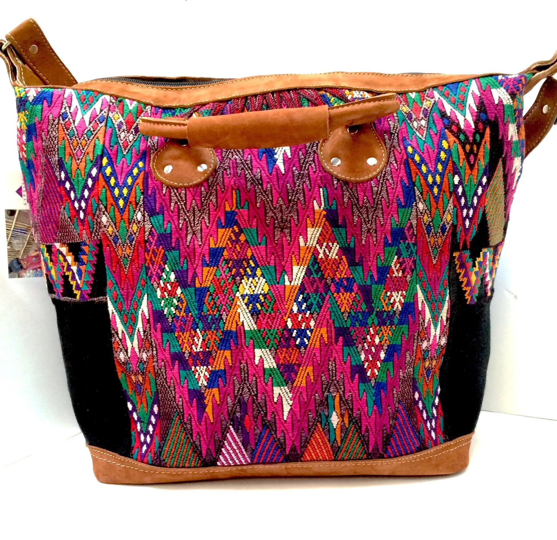 La Noche Huipil overnight bag L "Magenta Mama"