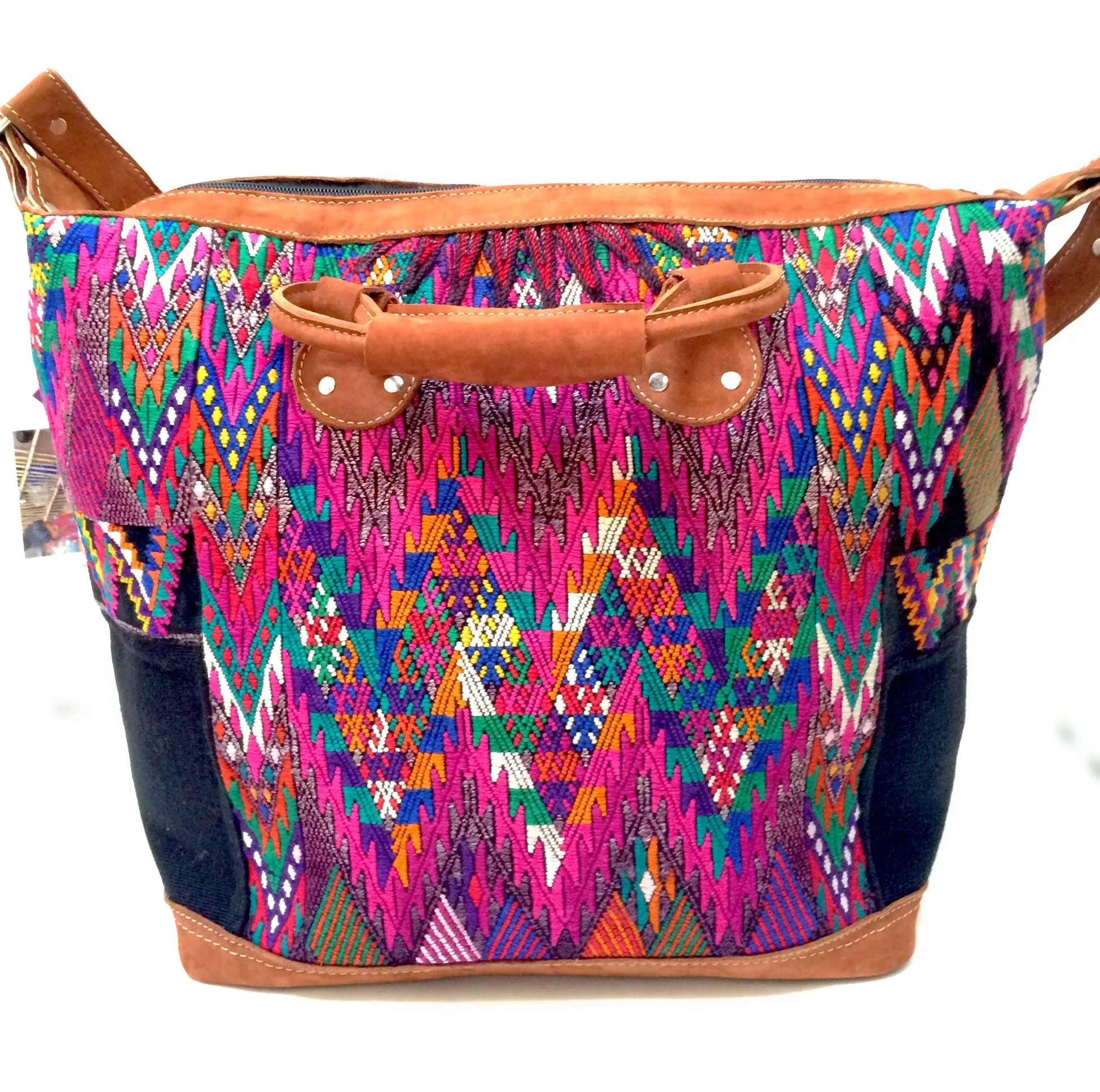 La Noche Huipil overnight bag L "Magenta Mama"