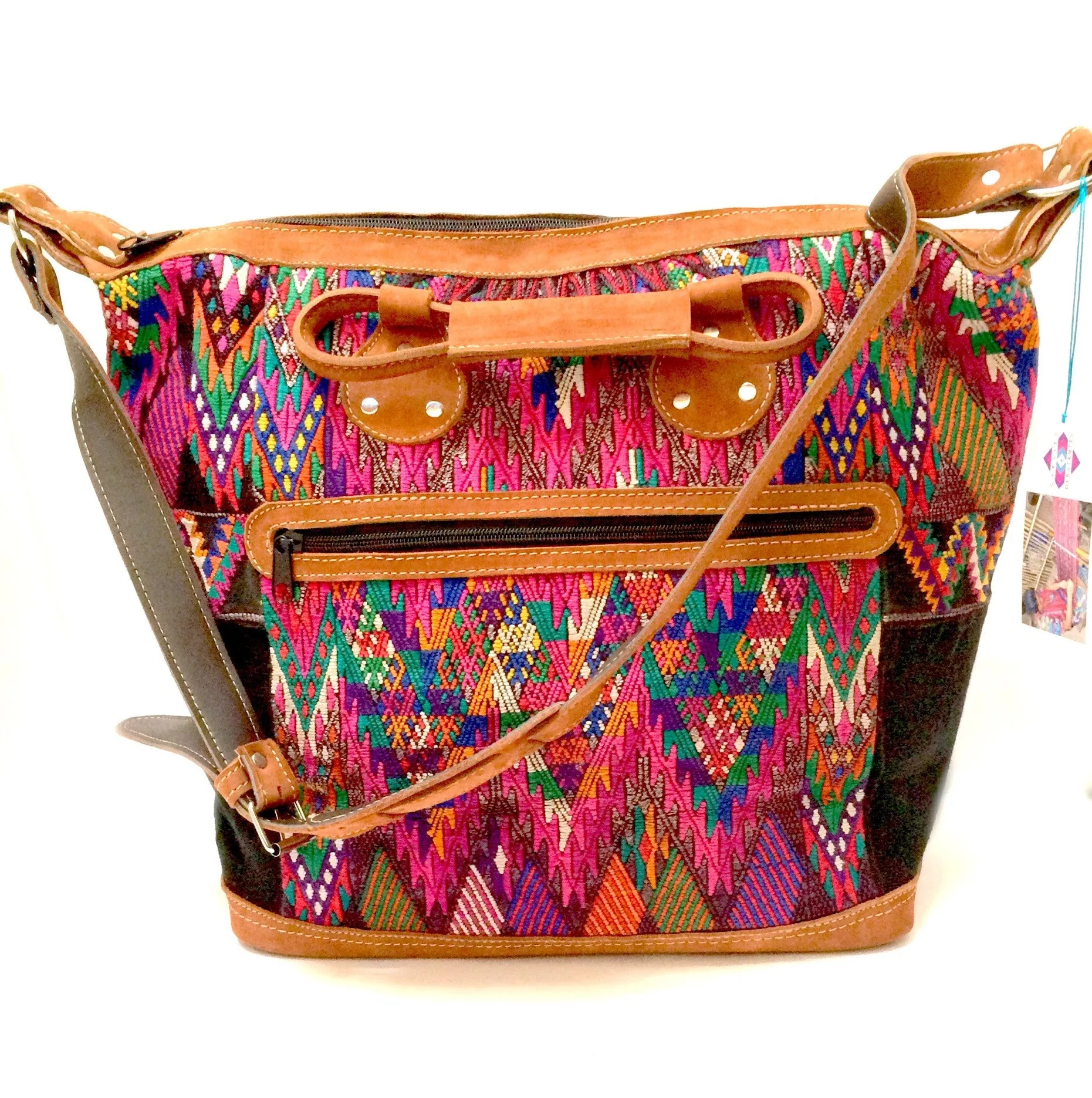 La Noche Huipil overnight bag L "Magenta Mama"