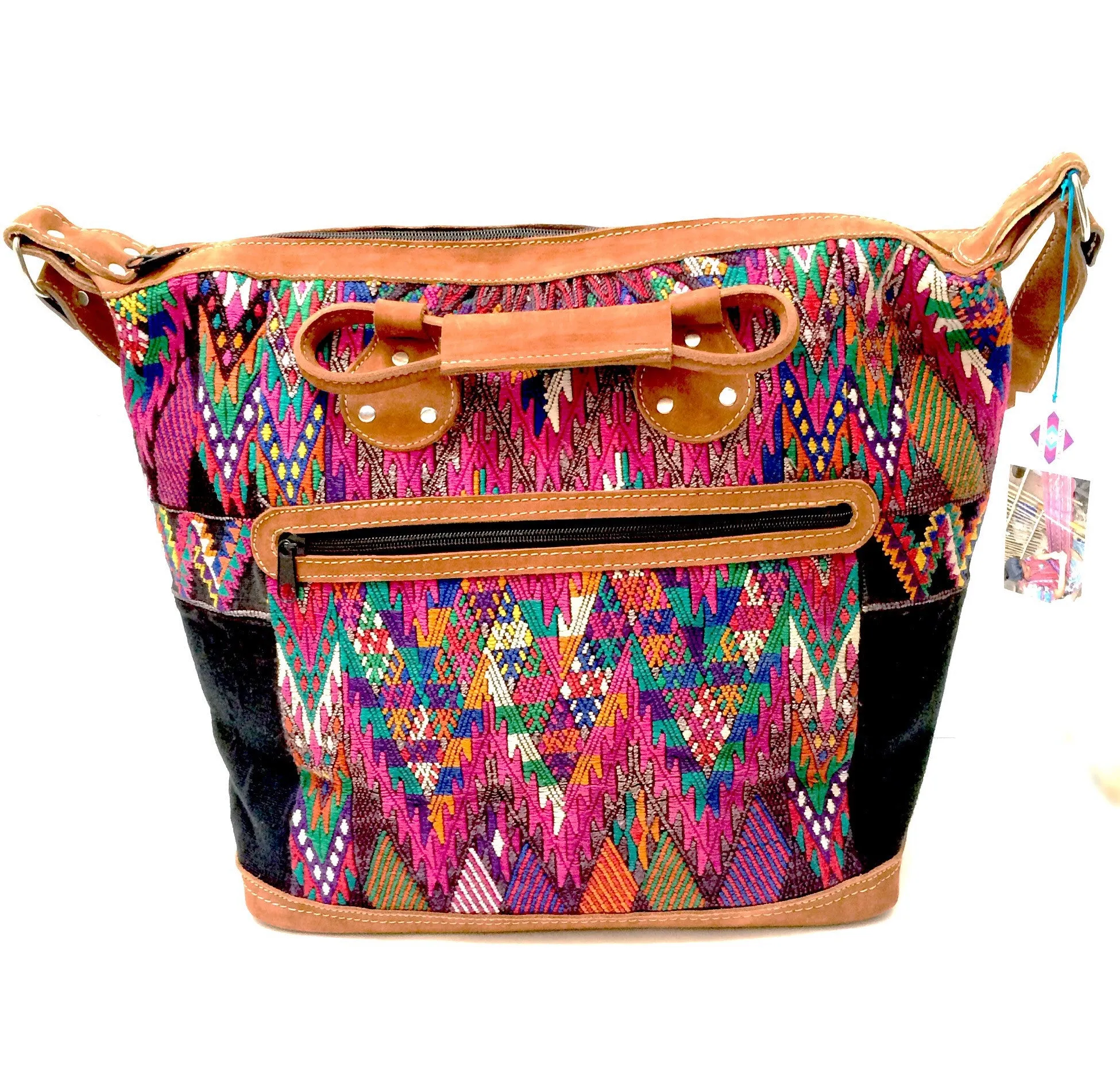 La Noche Huipil overnight bag L "Magenta Mama"