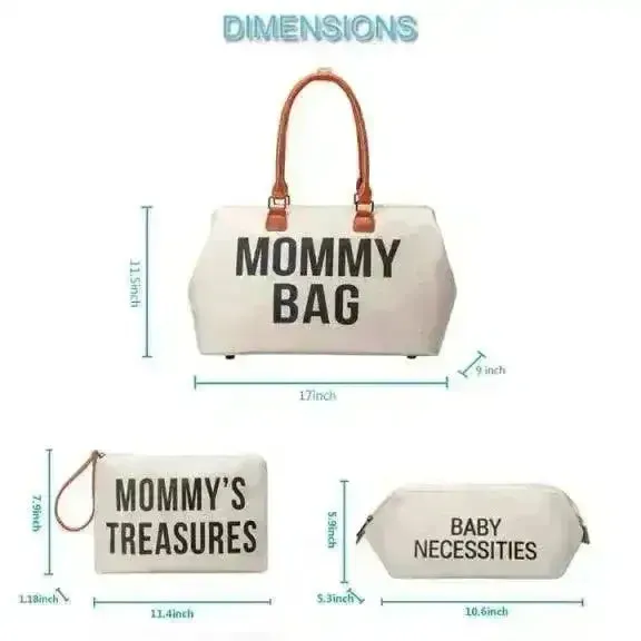 Large Capacity 3 in 1 Premium Mommy Bag