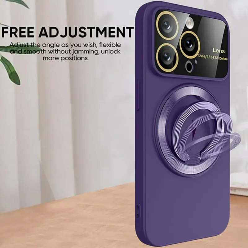 Large Window Magnetic iPhone Case with Invisible Ring Kickstand