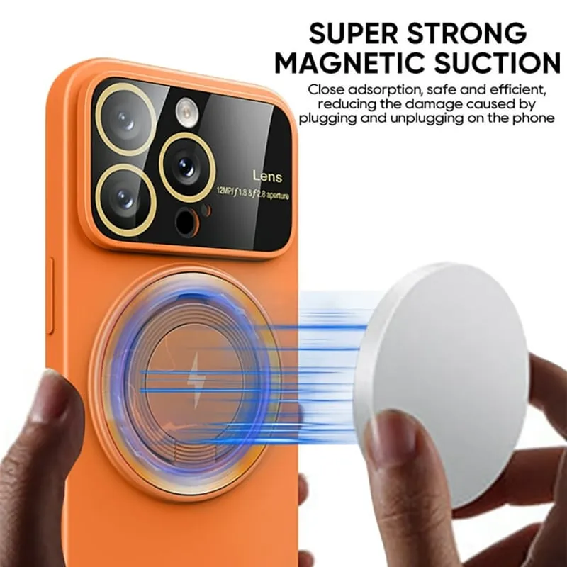 Large Window Magnetic iPhone Case with Invisible Ring Kickstand