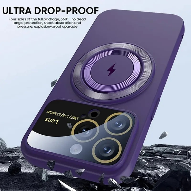Large Window Magnetic iPhone Case with Invisible Ring Kickstand