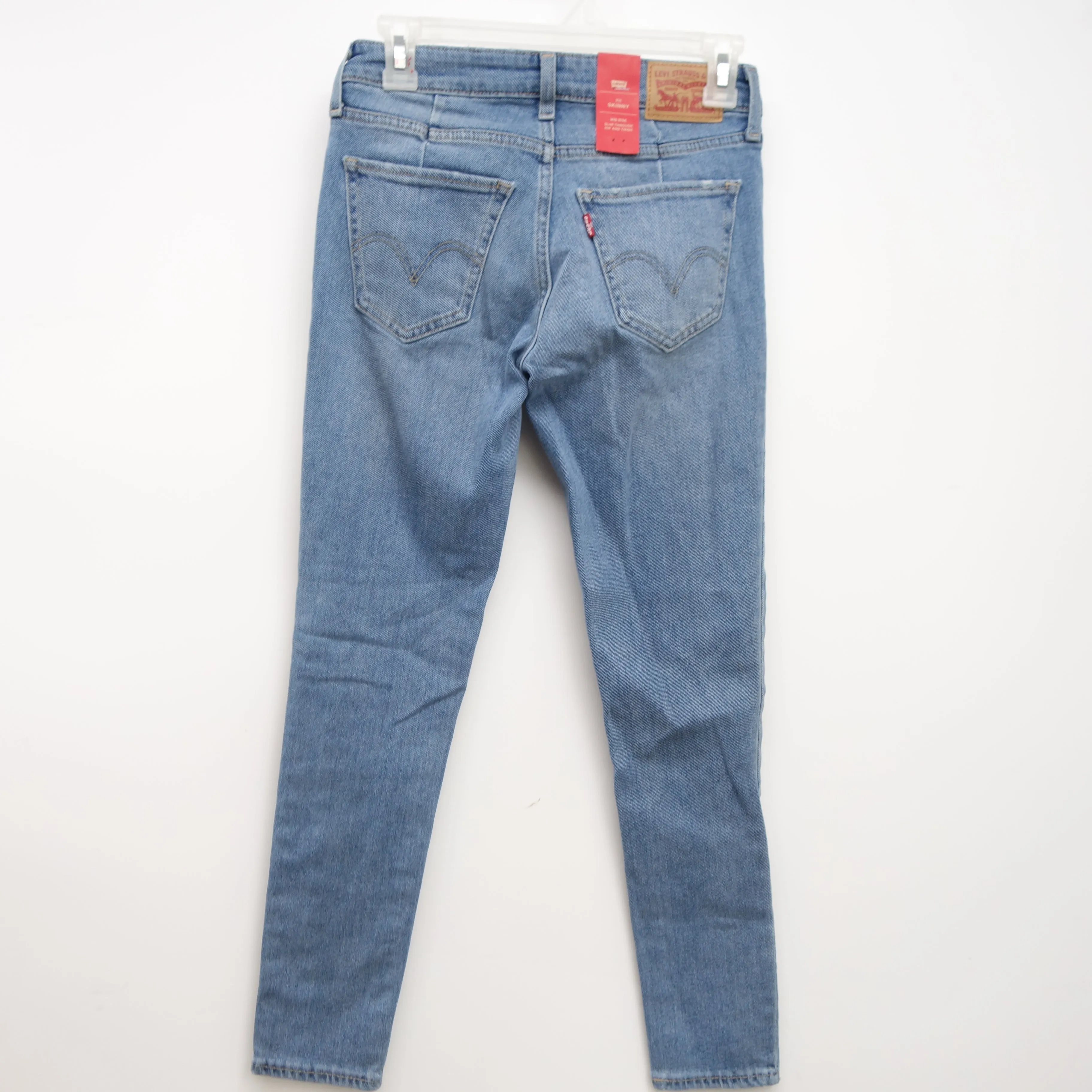 Levi's 711 0002 Womens Seamed Skinny Altered Jeans Size 00M / 24 x 27