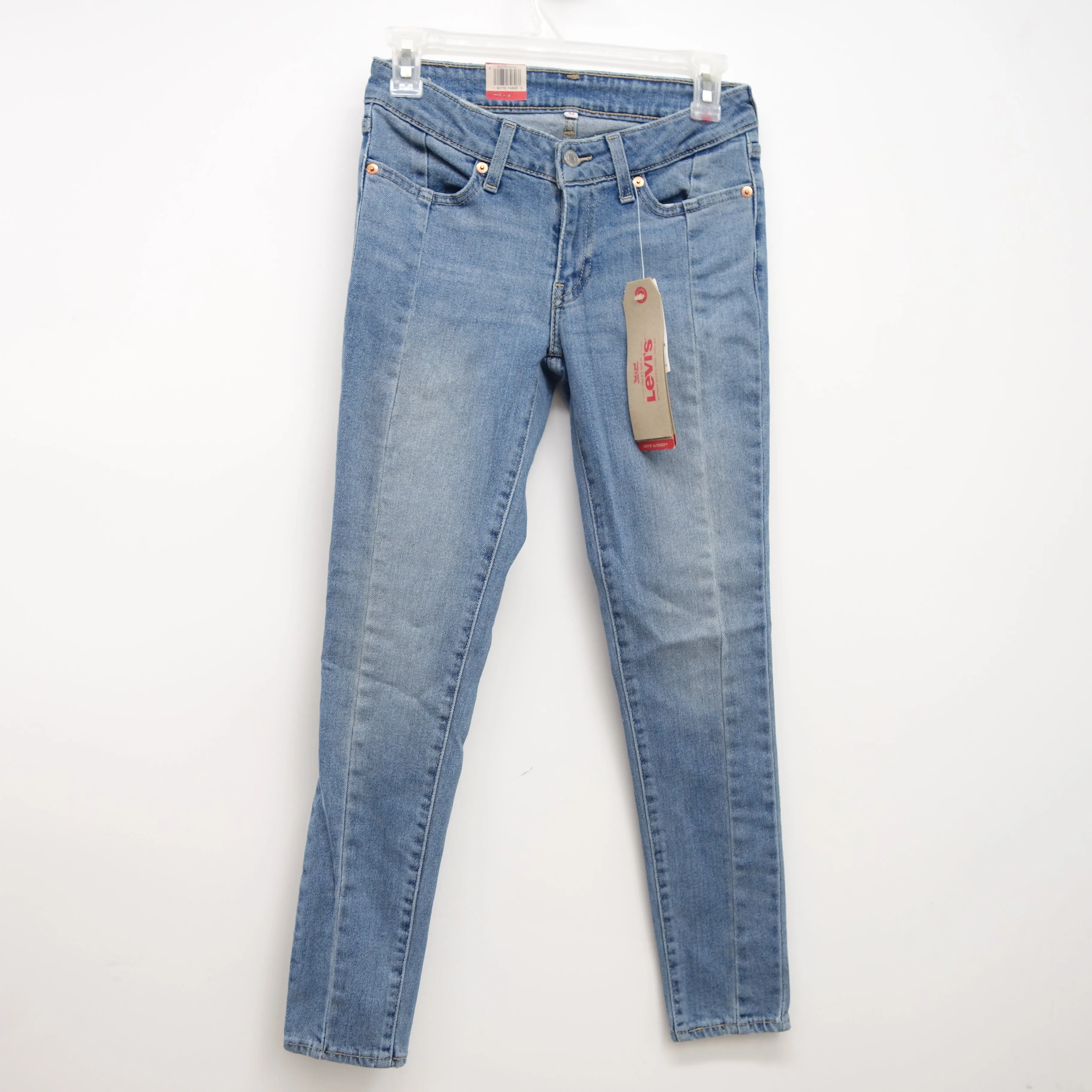 Levi's 711 0002 Womens Seamed Skinny Altered Jeans Size 00M / 24 x 27