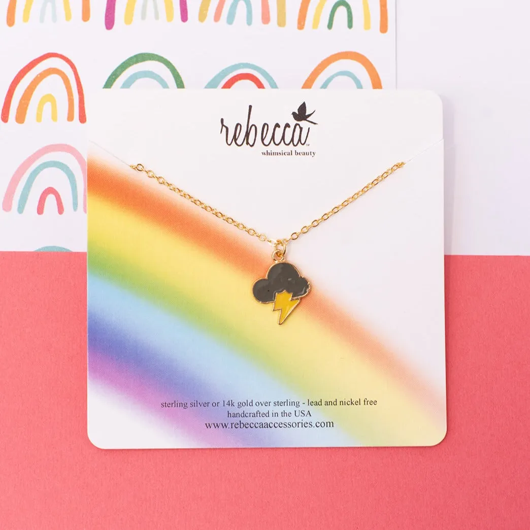 Lighting Enamel Charm Necklace