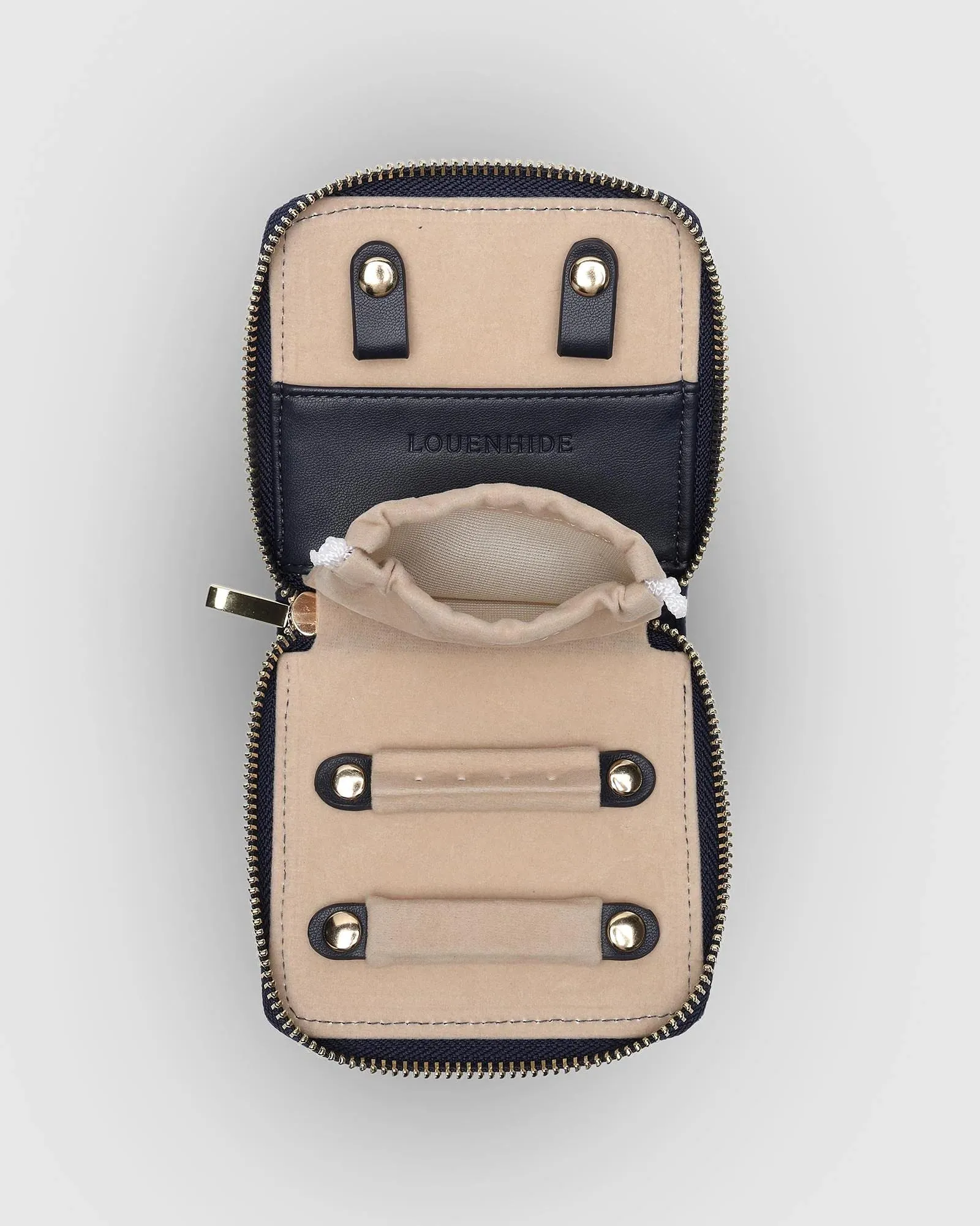 LOUENHIDE Juniper Jewellery Case - Velvet Navy