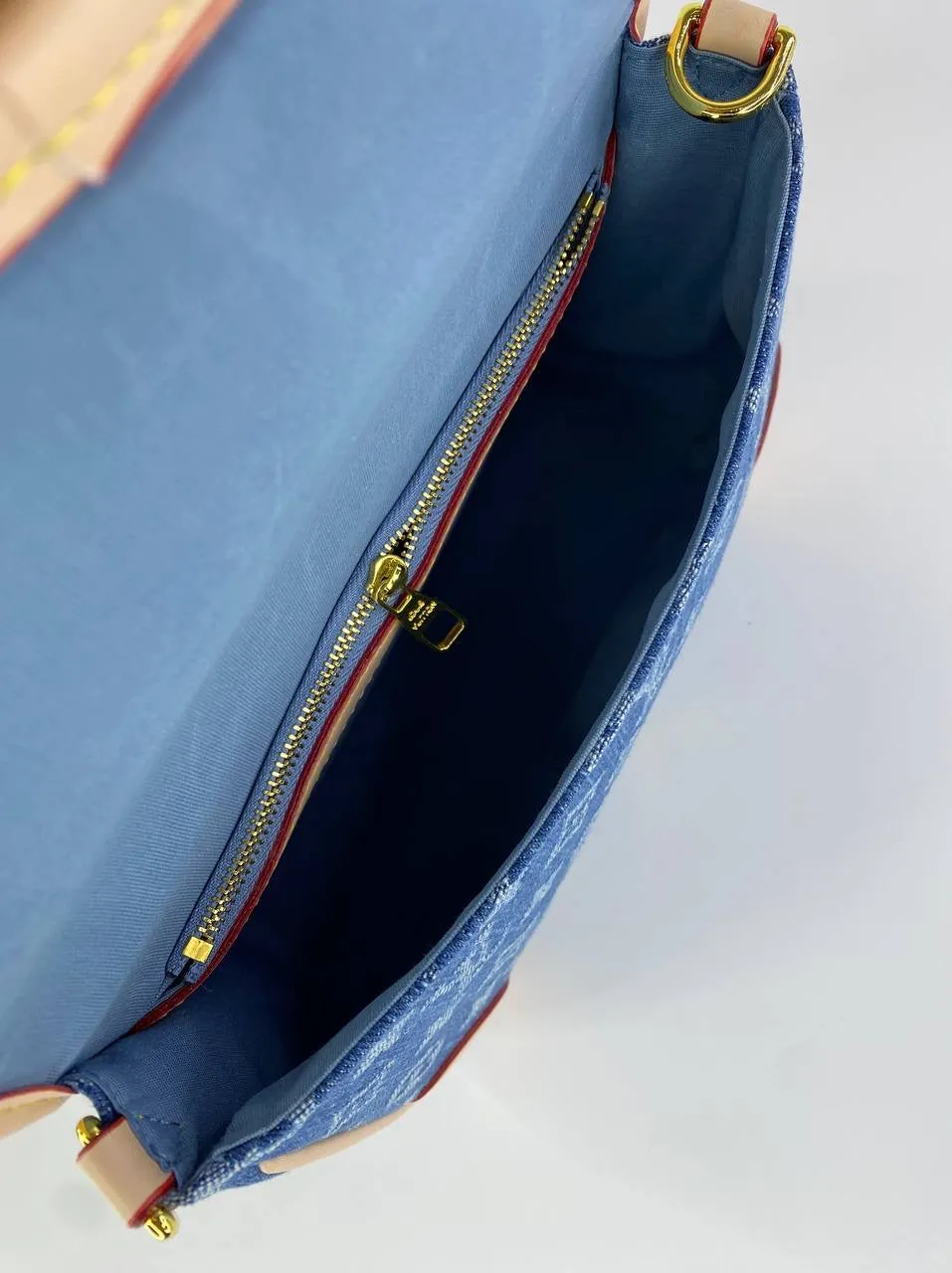 Louis Vuitton Monogram Denim Shoulder Bag with Multiple Straps