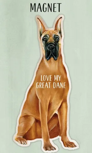 'Love My Great Dane' Dog Magnet