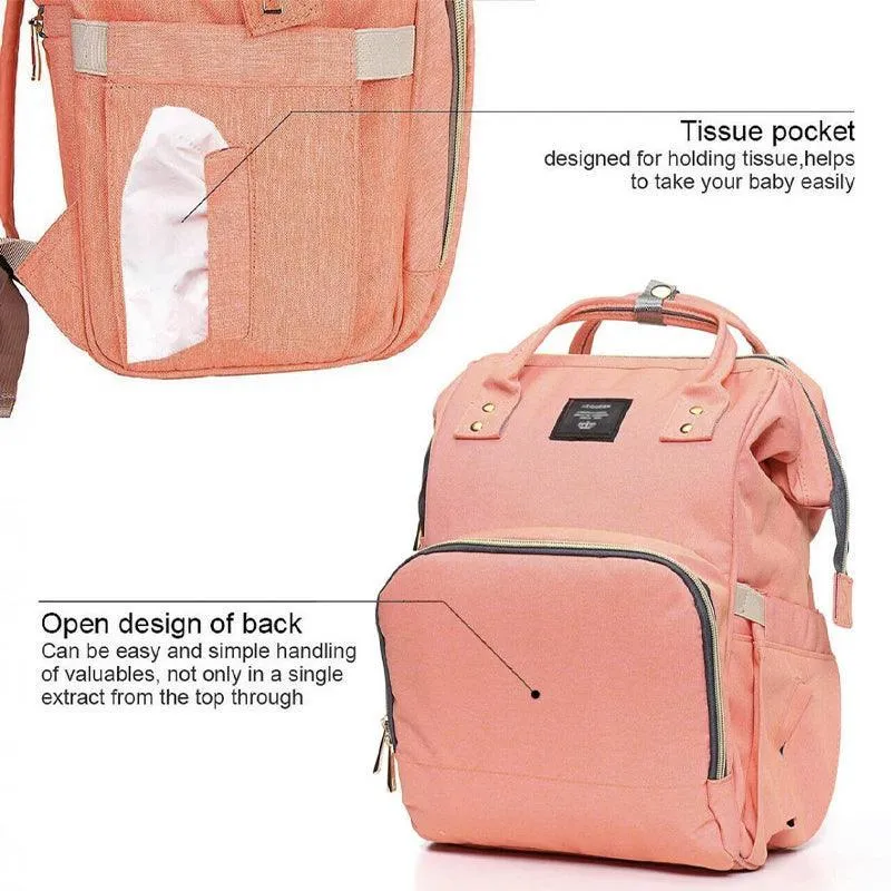 Luxury Multifunctional Baby Diaper Nappy Backpack Maternity Mummy Changing Bag