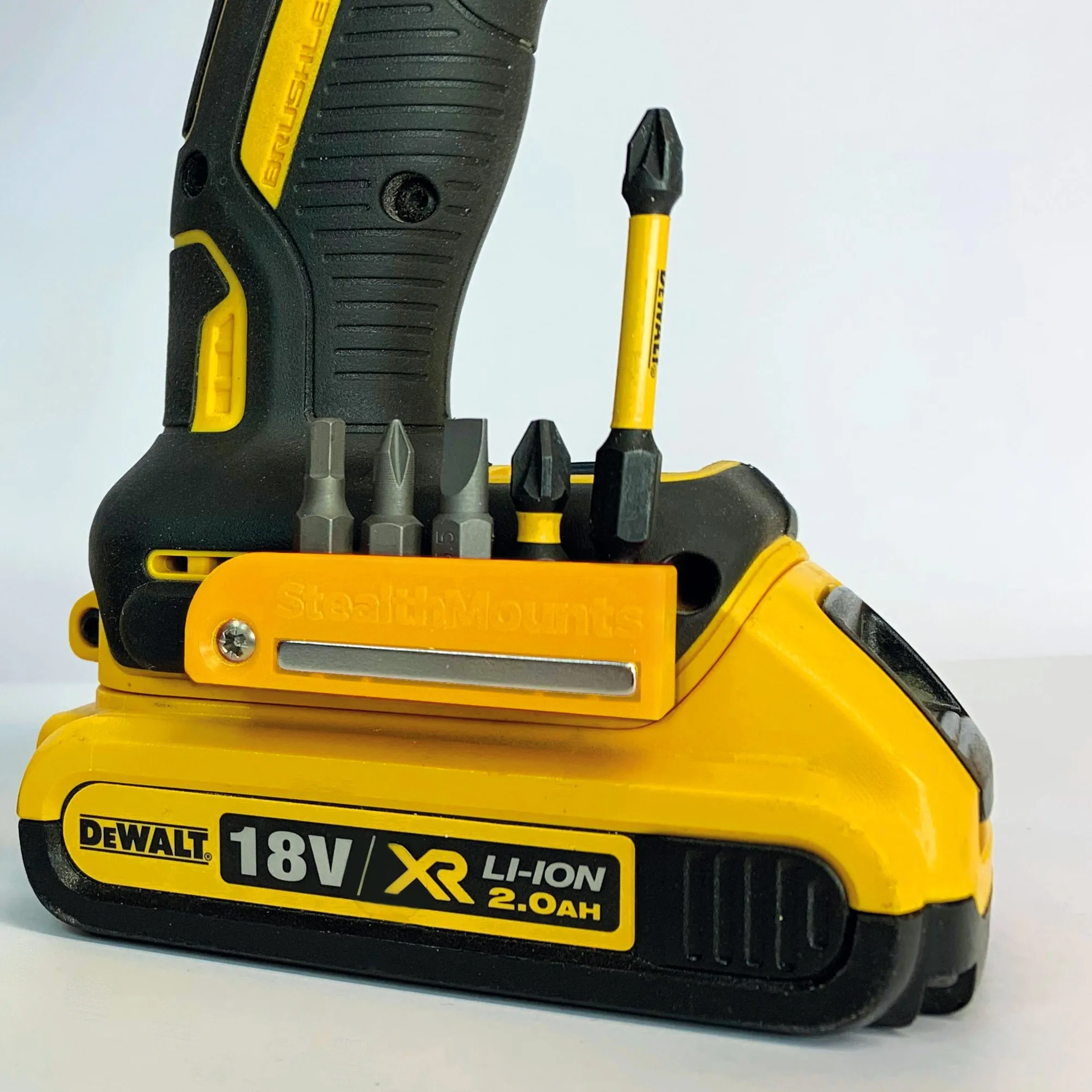 Magnetic bit holder for Dewalt drills/drivers - 2 x pack (StealthMounts)