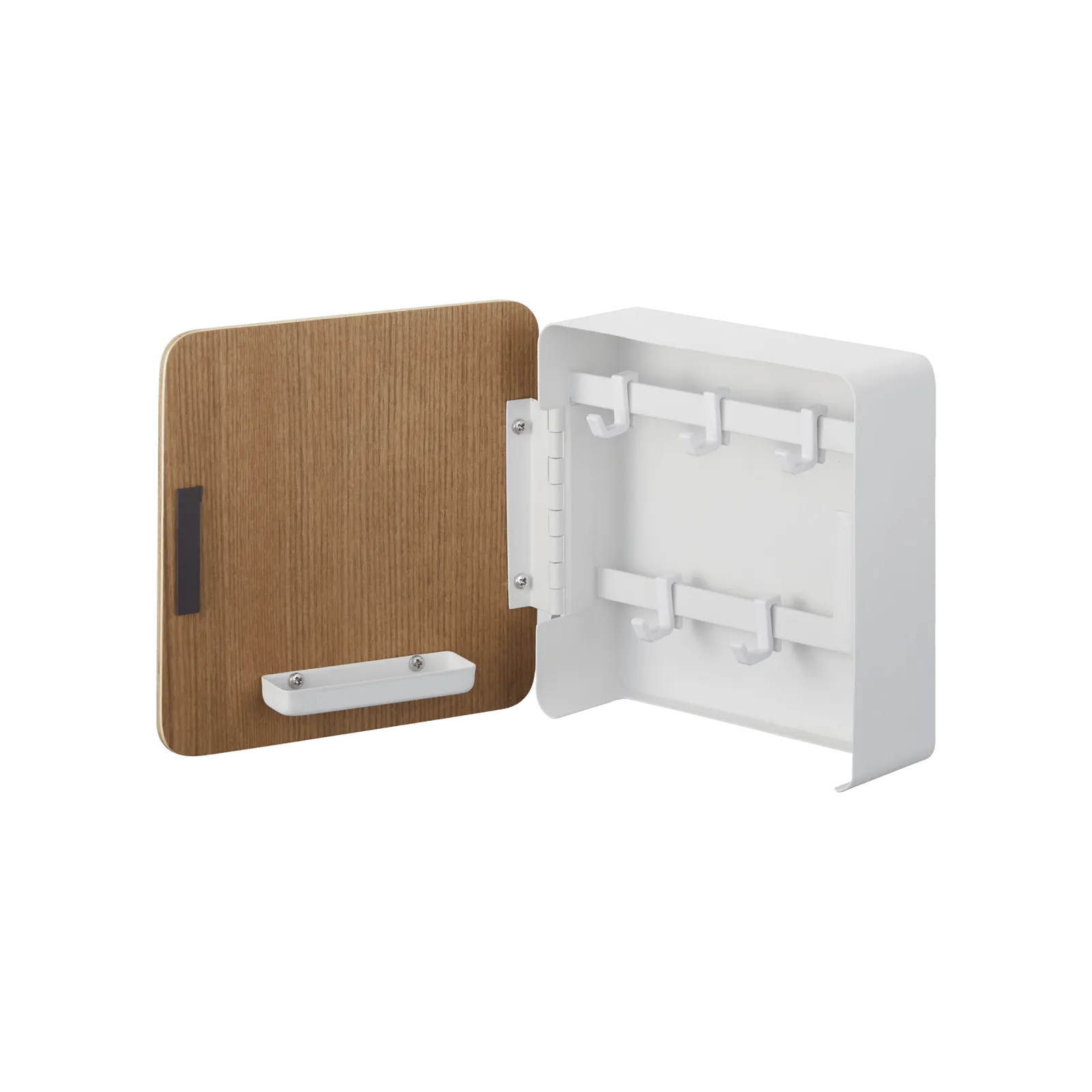 Magnetic Key Cabinet in Steel   Wood