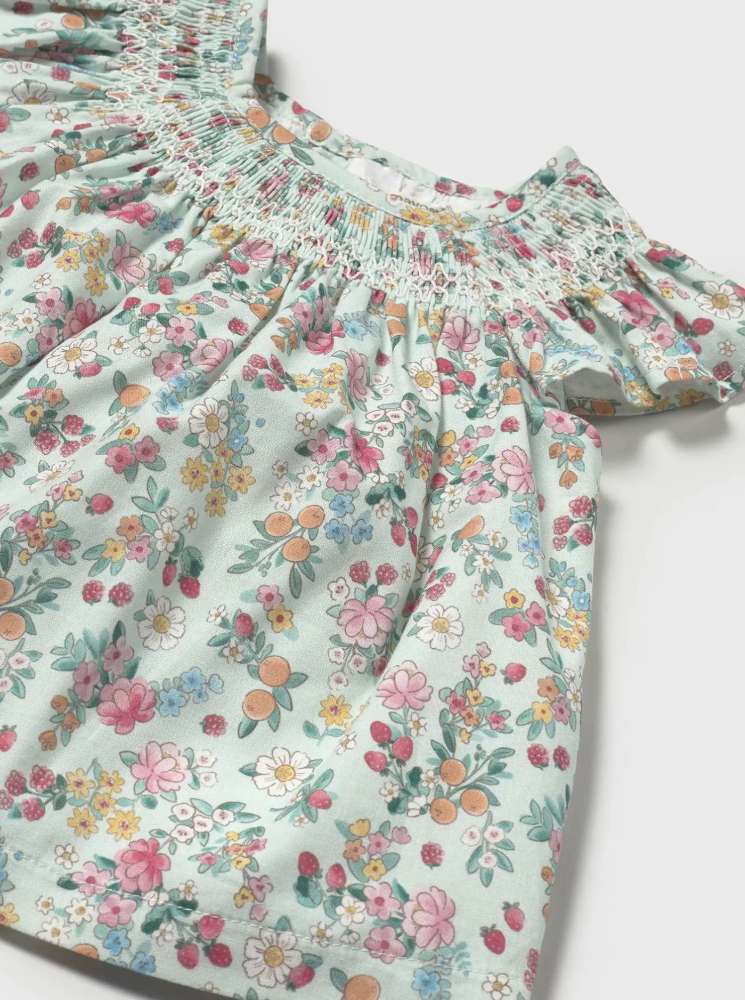 Mayoral Newborn Floral Dress with Bloomers - Jade