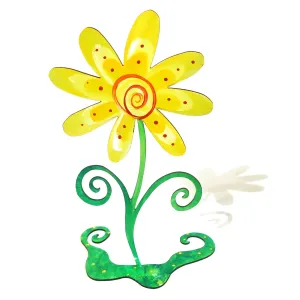Medium Flower Photo Holder - Lemon Yellow