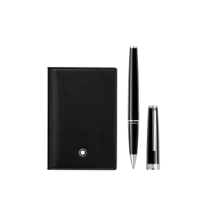 MEISTERSTUCK PIX BLACK ROLLERBALL AND BUSINESS CARD HOLDER BLACK