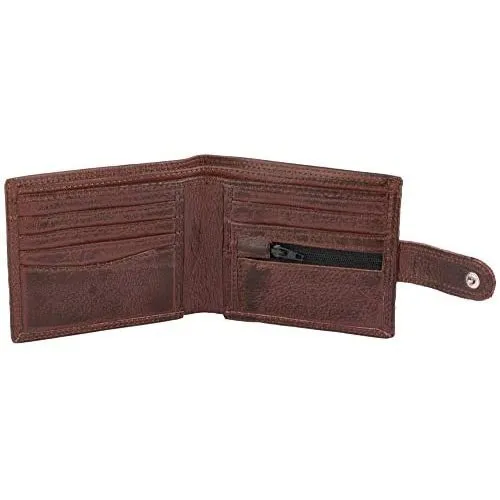 Mens Smart Bifold Wallets RFID Protected Genuine Leather with Coin Pockets