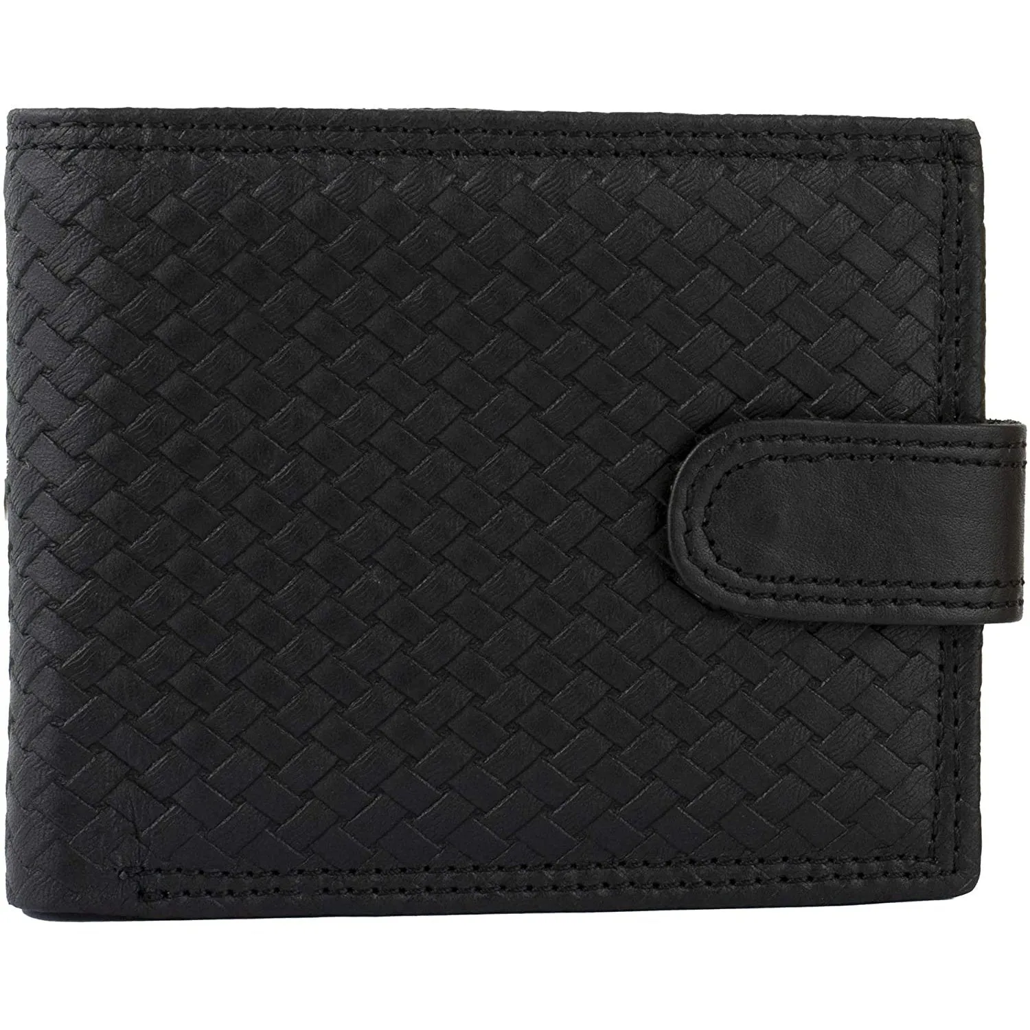 Mens Smart Bifold Wallets RFID Protected Genuine Leather with Coin Pockets