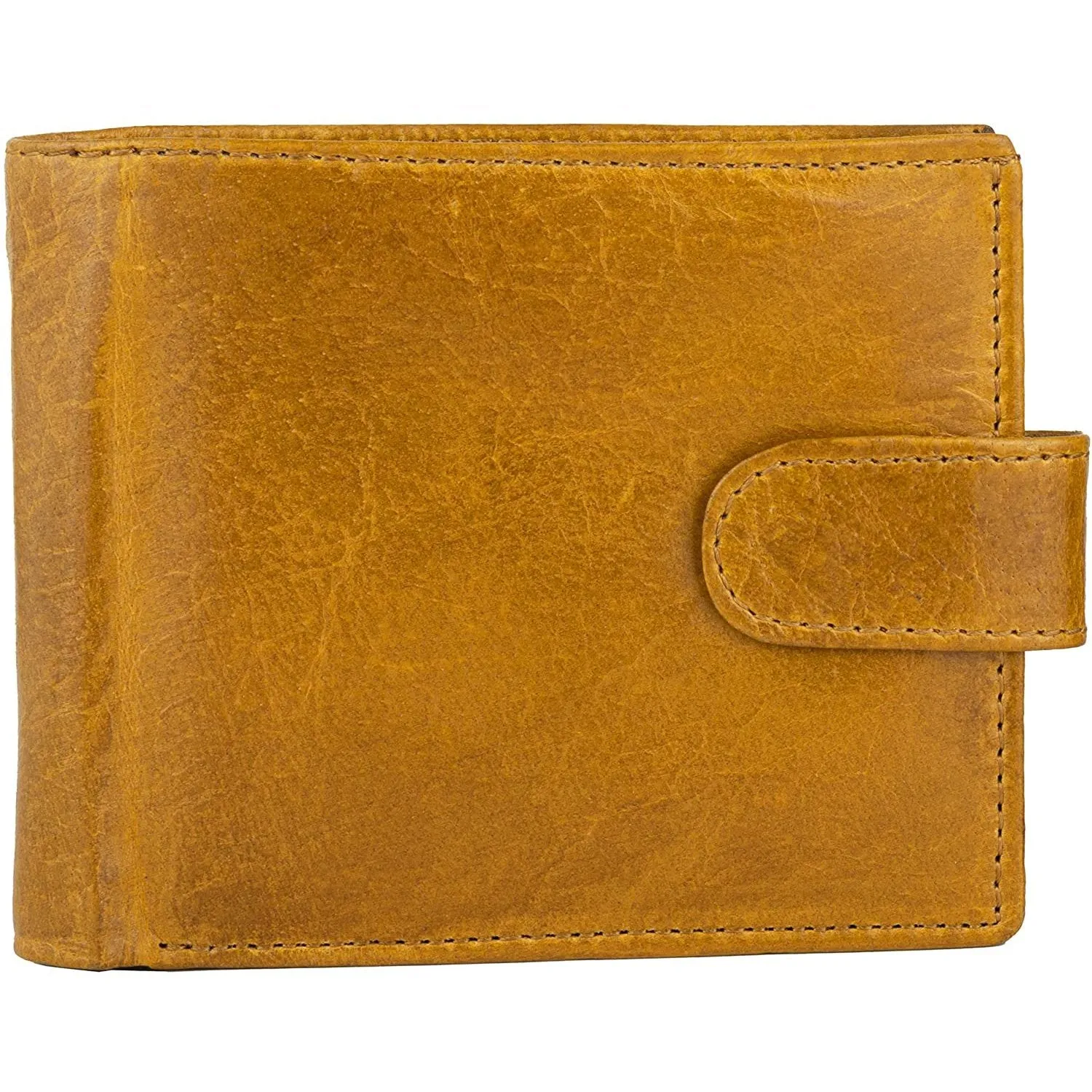 Mens Smart Bifold Wallets RFID Protected Genuine Leather with Coin Pockets