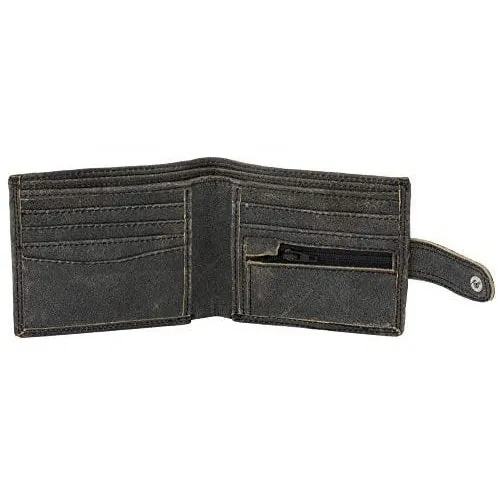 Mens Smart Bifold Wallets RFID Protected Genuine Leather with Coin Pockets