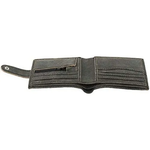 Mens Smart Bifold Wallets RFID Protected Genuine Leather with Coin Pockets