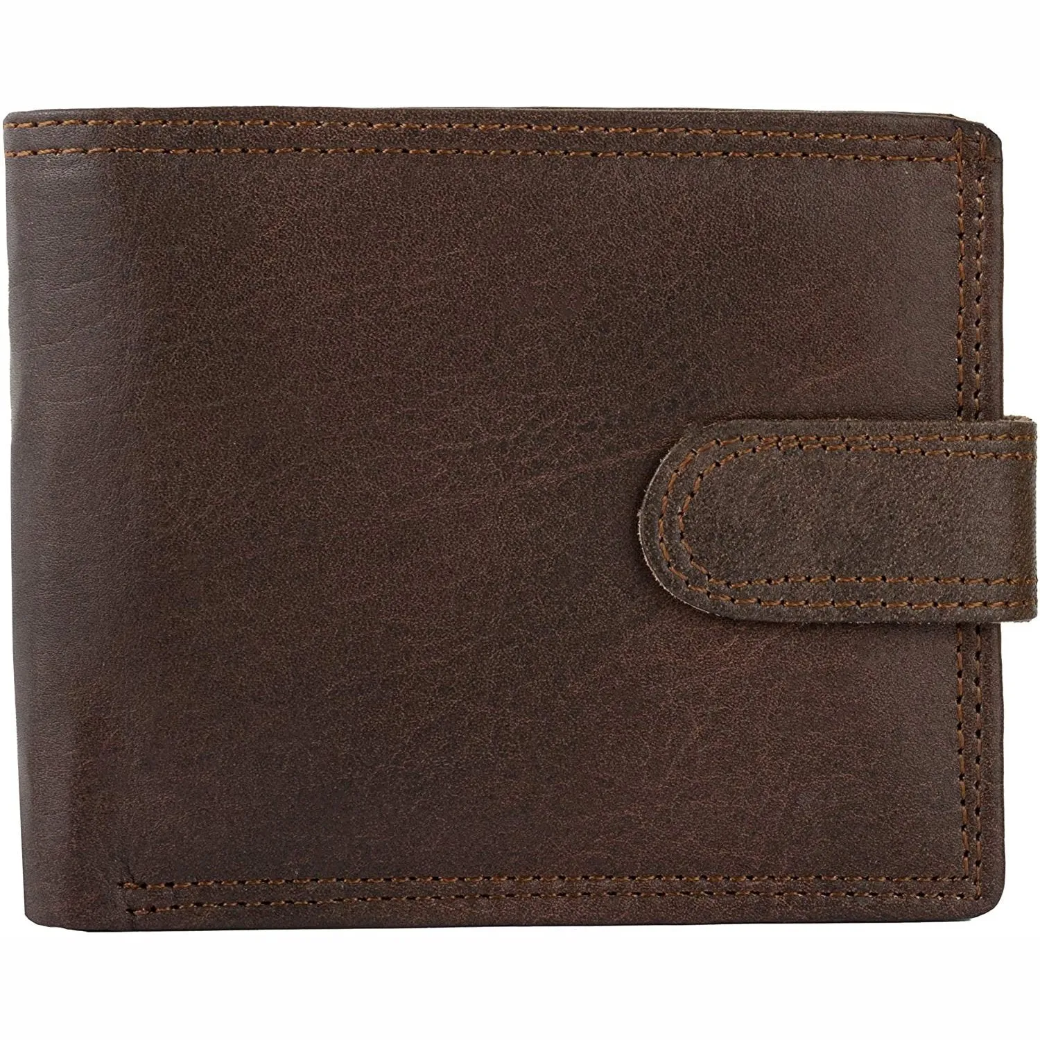 Mens Smart Bifold Wallets RFID Protected Genuine Leather with Coin Pockets