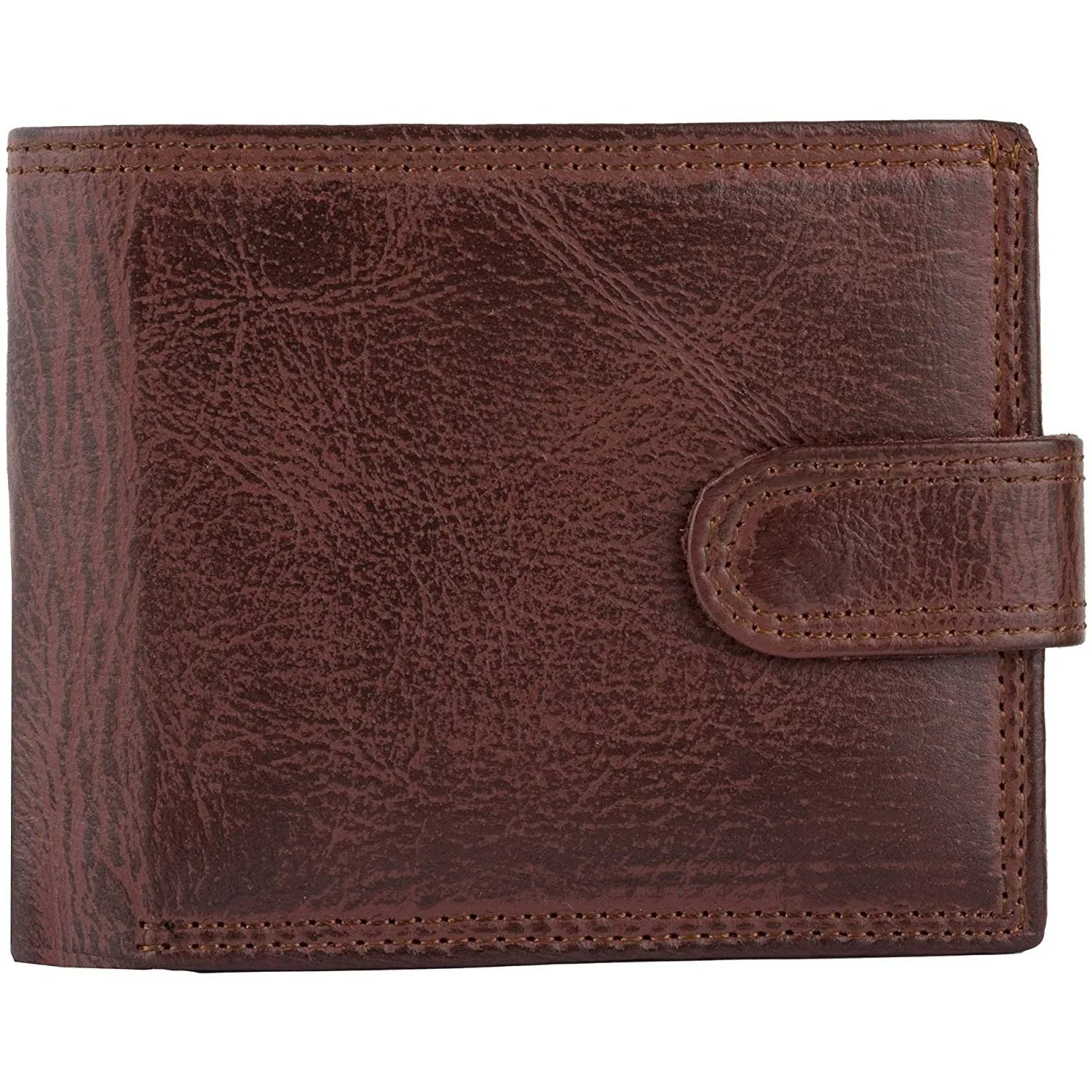 Mens Smart Bifold Wallets RFID Protected Genuine Leather with Coin Pockets