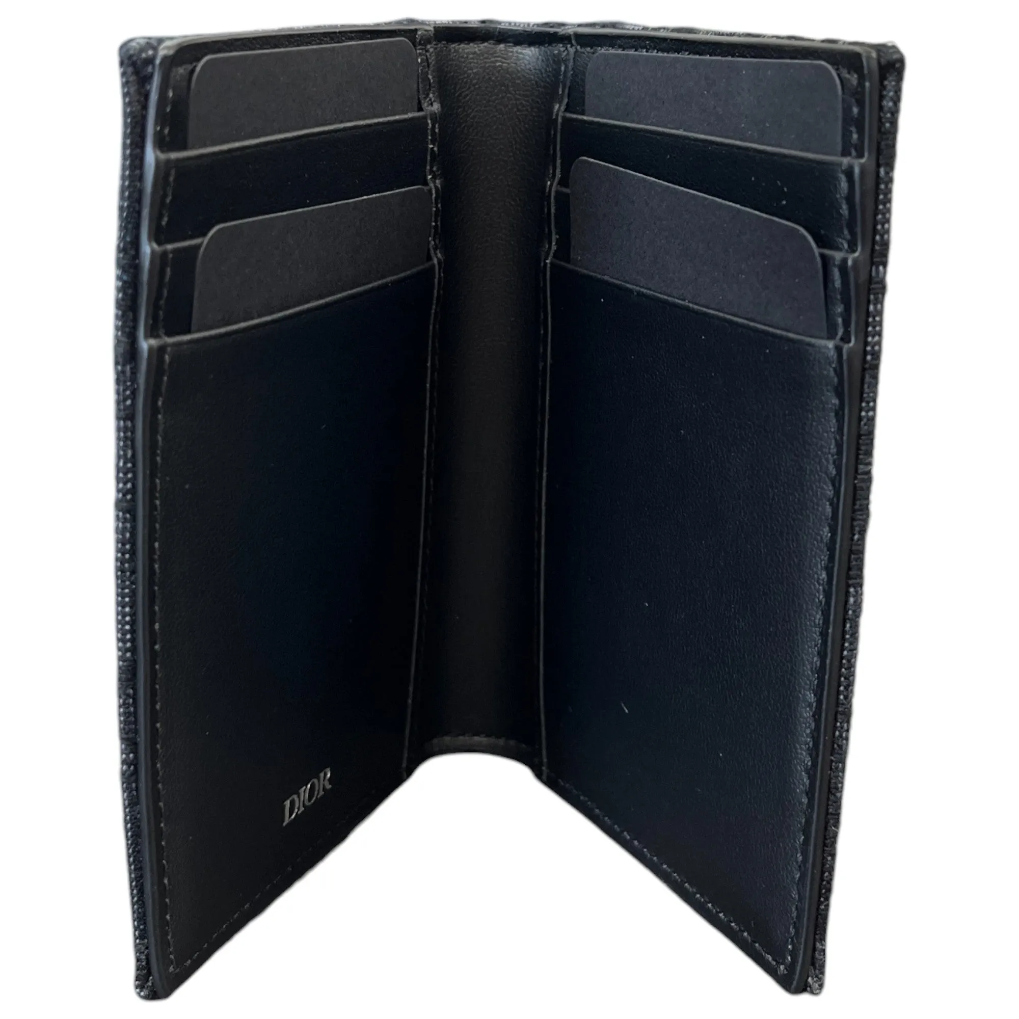 Men's Vertical Bifold Card Holder Black