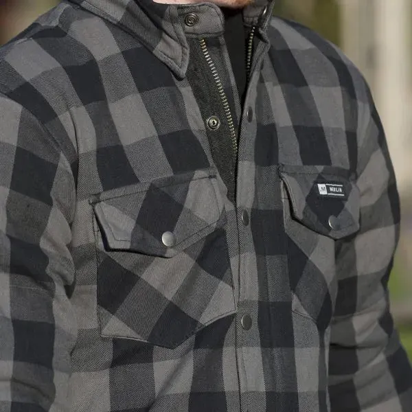 Merlin Axe Checkered Shirt - grey