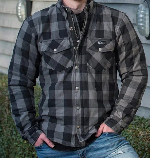 Merlin Axe Checkered Shirt - grey