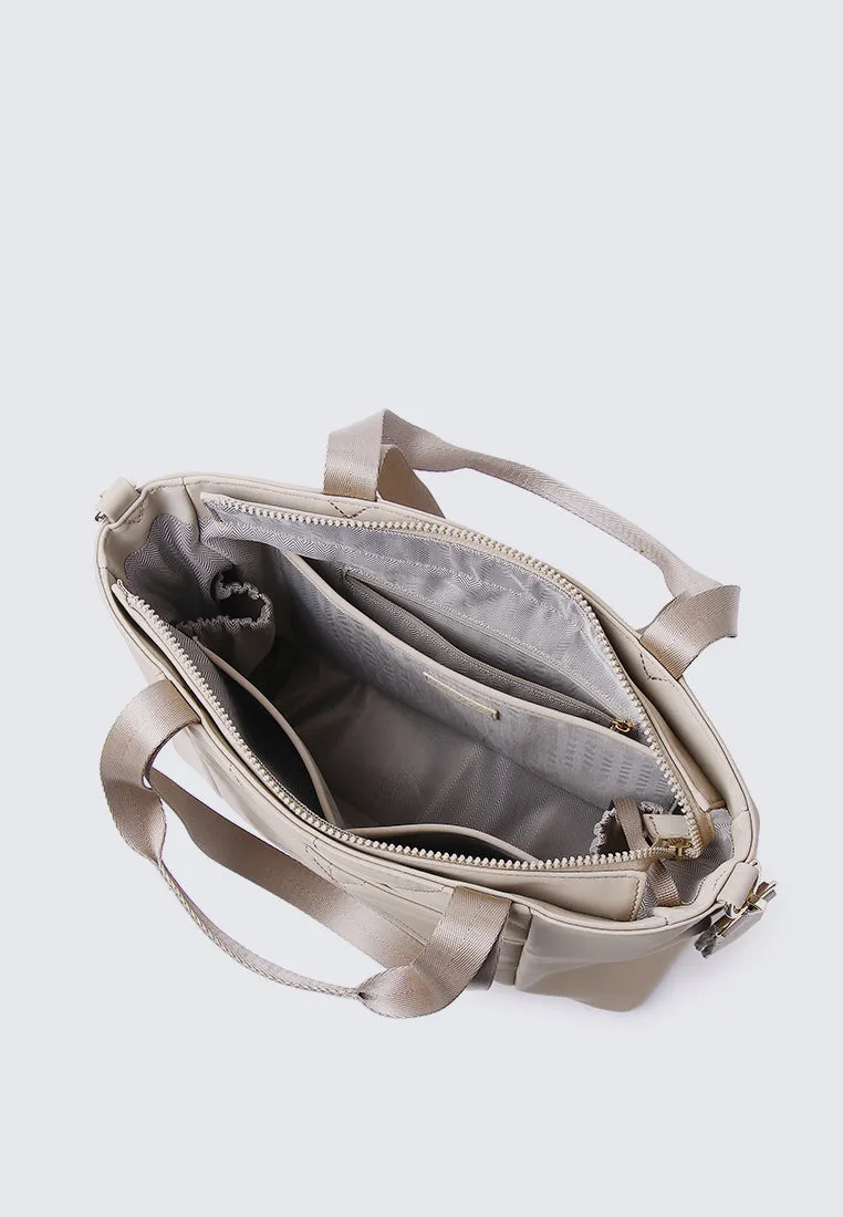 Mila Multi-compartment Tote Bag (Stone)