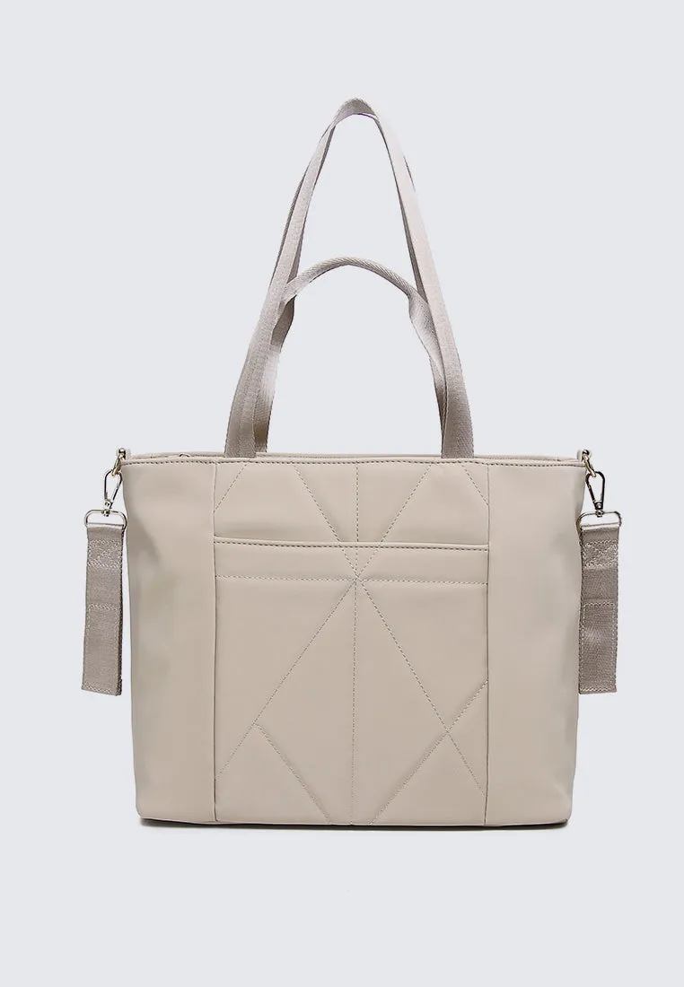 Mila Multi-compartment Tote Bag (Stone)