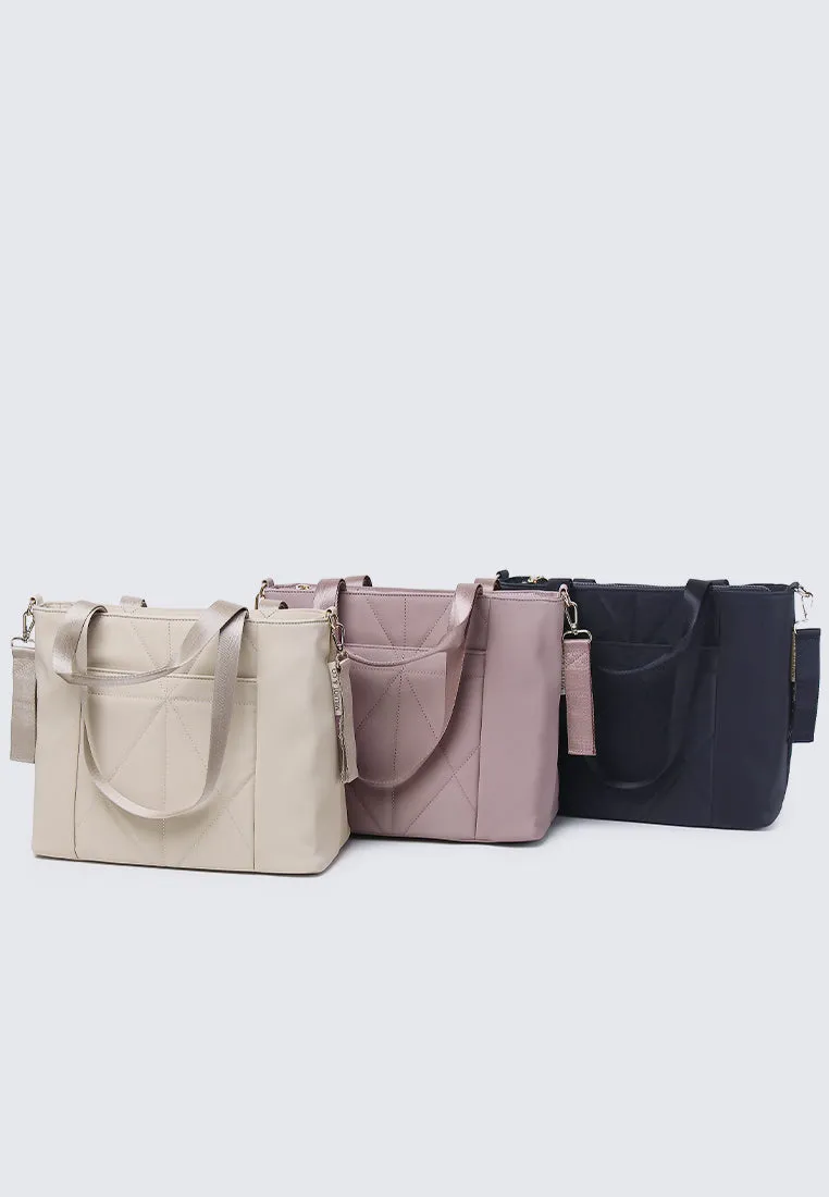 Mila Multi-compartment Tote Bag (Stone)
