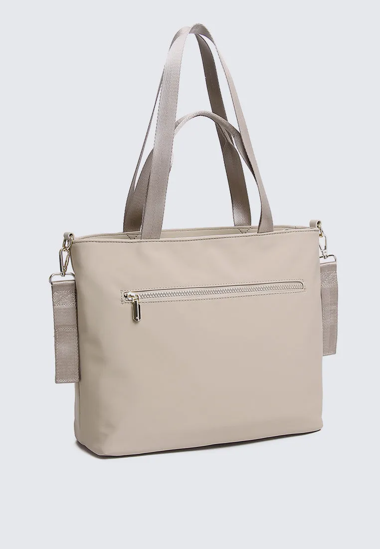 Mila Multi-compartment Tote Bag (Stone)