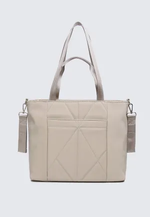 Mila Multi-compartment Tote Bag (Stone)