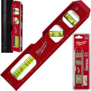Milwaukee Billet Torpedo Spirit Level 17cm Magnetic