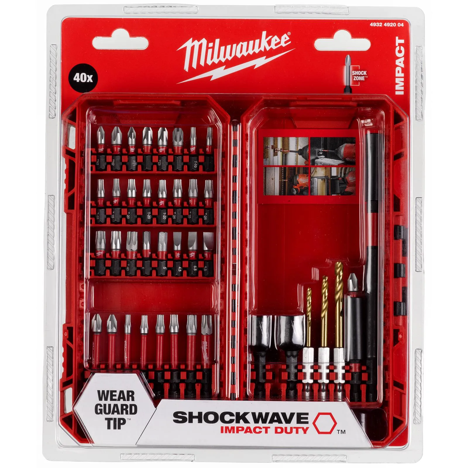 Milwaukee Screwdriver Bit Set Shockwave Impact Duty Nut Driver Bit Holder 40pc