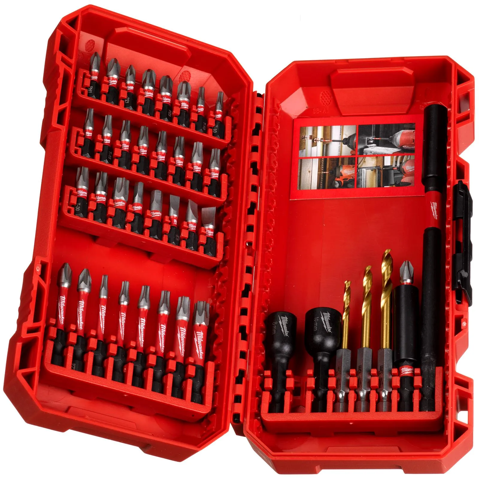Milwaukee Screwdriver Bit Set Shockwave Impact Duty Nut Driver Bit Holder 40pc