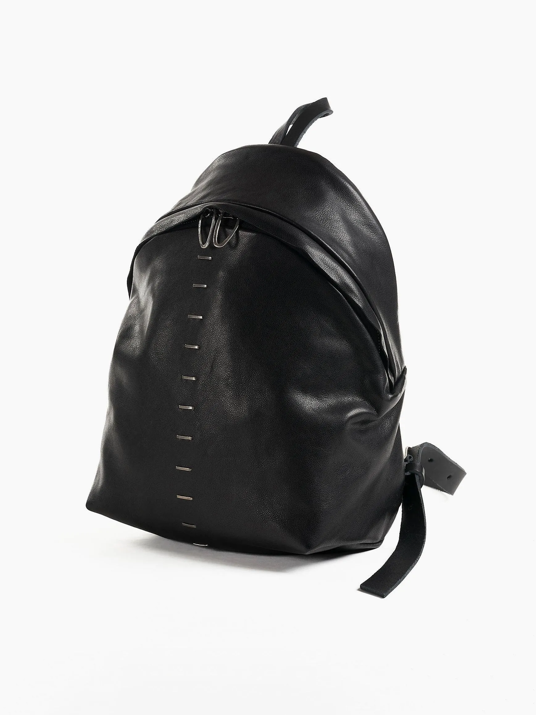 Mini Backpack with Silver Detailing