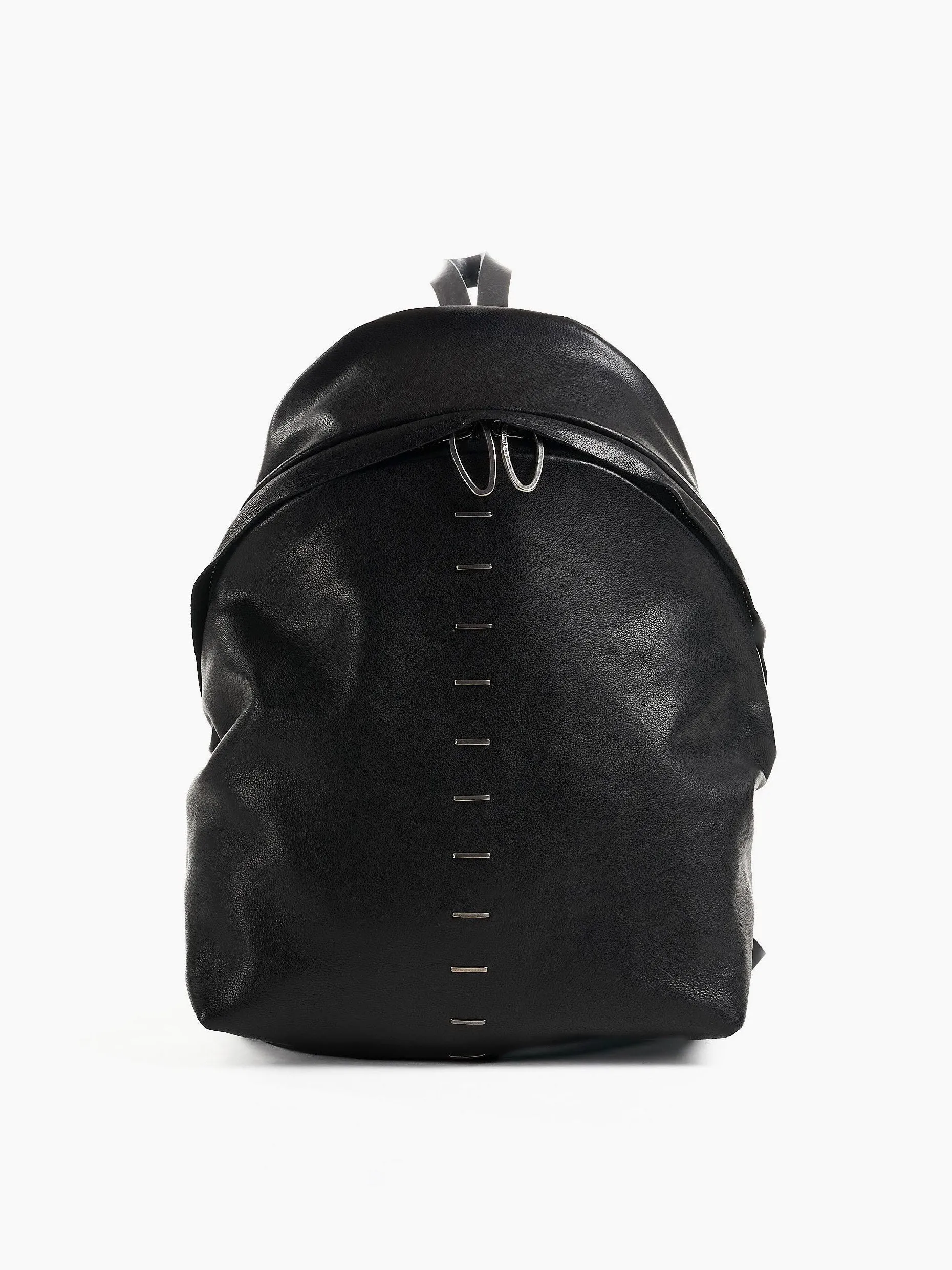 Mini Backpack with Silver Detailing