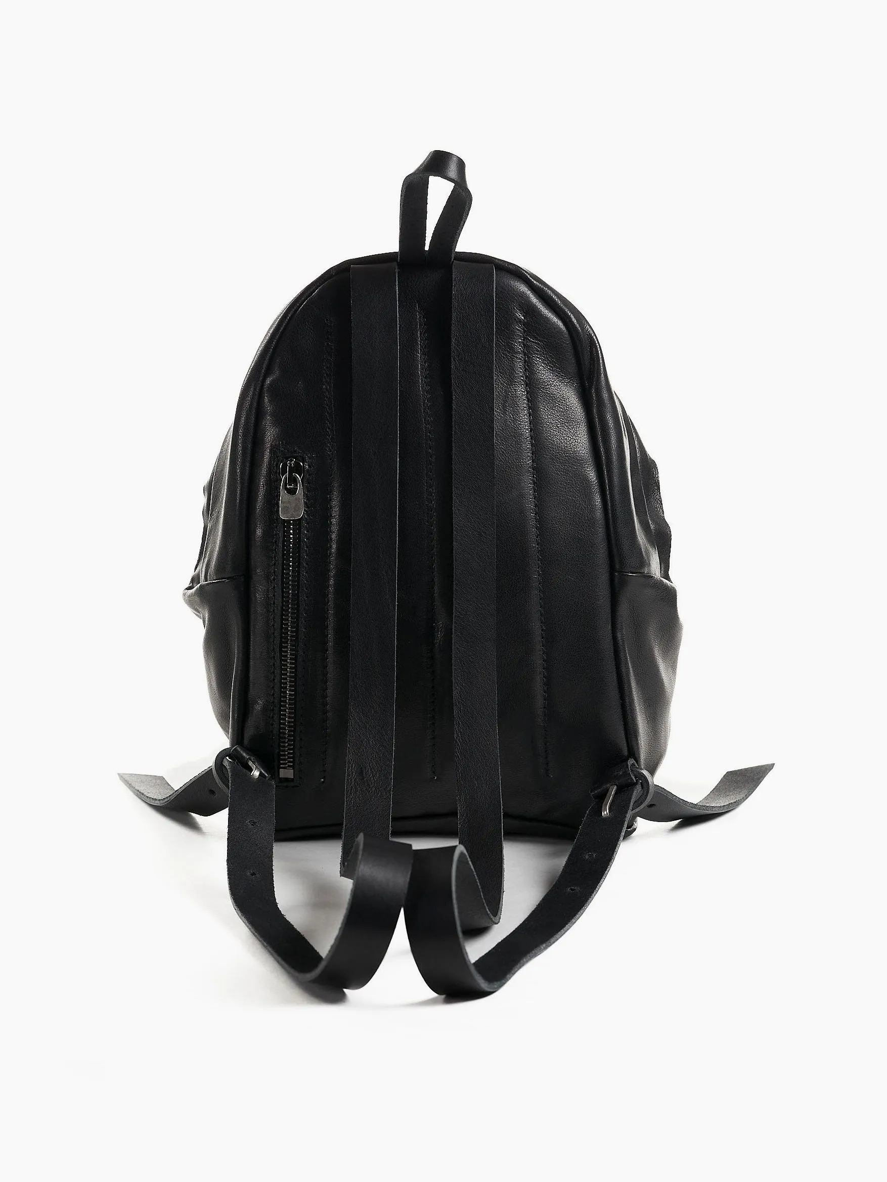 Mini Backpack with Silver Detailing