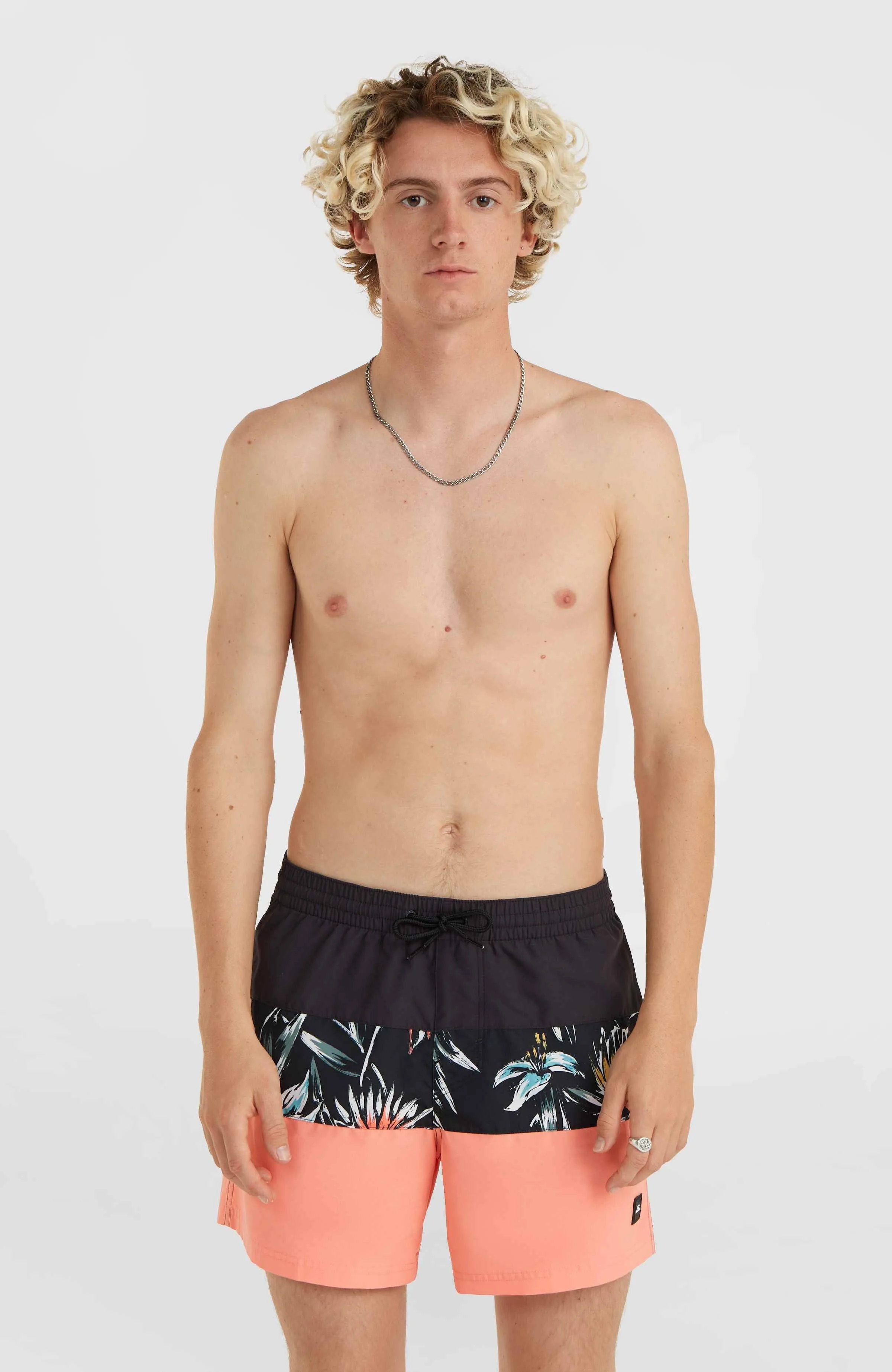 Mix and Match Cali Block 15'' Badehose | Black Tropicana
