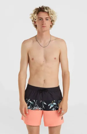 Mix and Match Cali Block 15'' Badehose | Black Tropicana